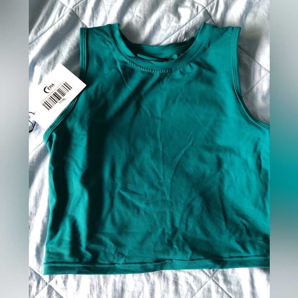 Zyia green high neck stronger tank L